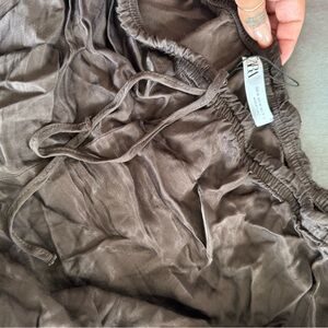 Zara Chocolate Brown Drawstring Pants